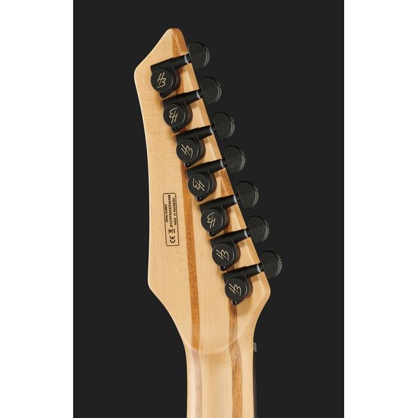 Harley Benton Amarok 7 LH BKNT Flame w/Case