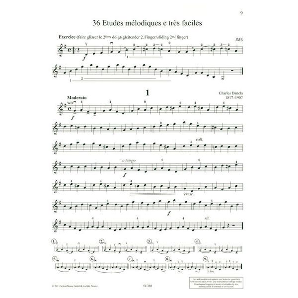 Schott 36 Etudes Melodiques Violin