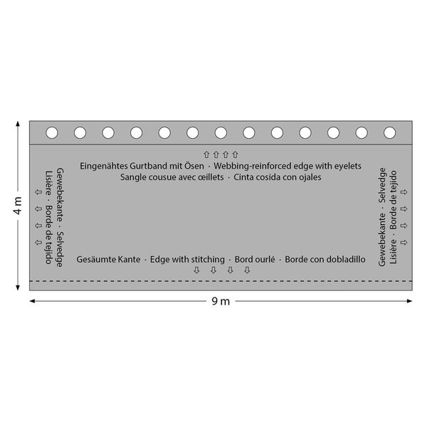 Stairville Euro Curtain 320g/m 9.0x4.0m