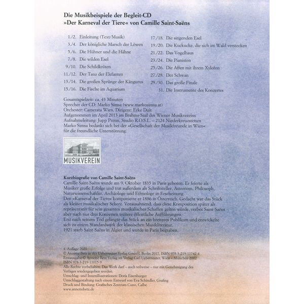 Annette Betz Verlag Der Karneval der Tiere