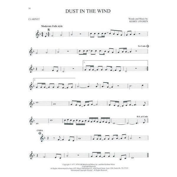 Hal Leonard 101 Popular Songs Clarinet