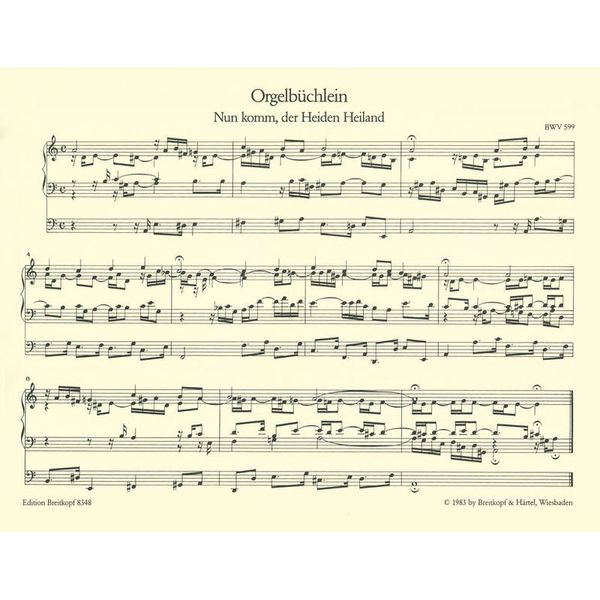 Breitkopf & Hrtel Bach Orgelbüchlein
