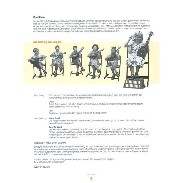 Schuh Verlag Die Ukulelenschule für Kinder