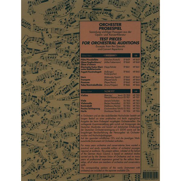 Edition Peters Orchester Probe Horn