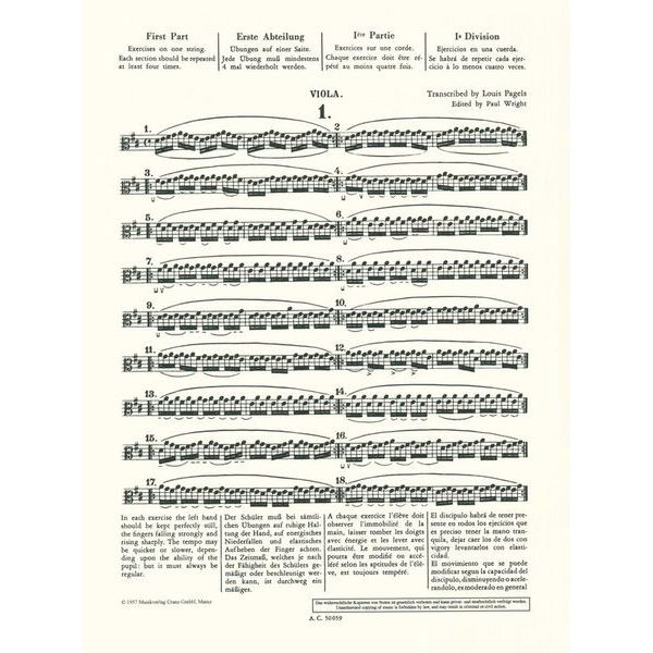 Musikverlag Cranz Schule der Violatechnik 1