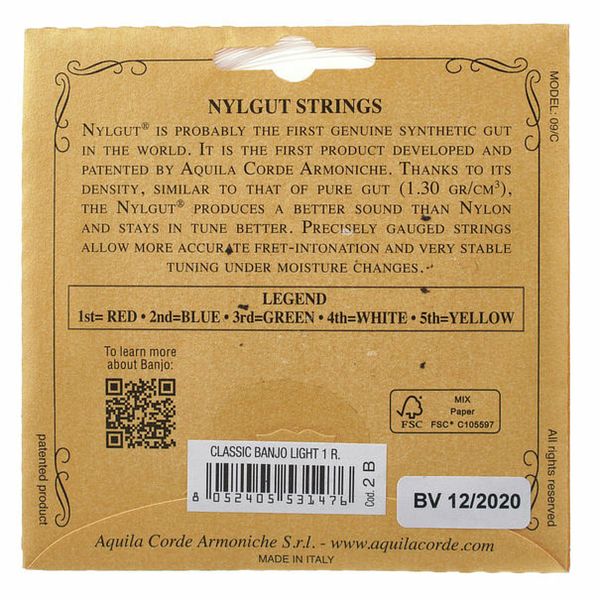 Aquila 2 B 5 str.Banjo Nylgut Light