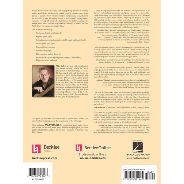 Berklee Press Country Guitar Styles