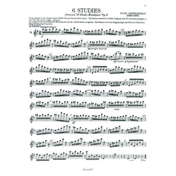 Universal Edition 50 Classical Studies For Flute