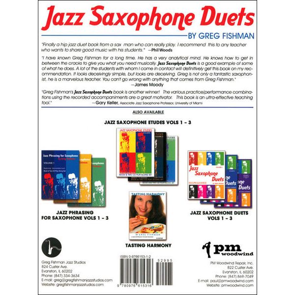 Greg Fishman Jazz Saxophone Duets 1