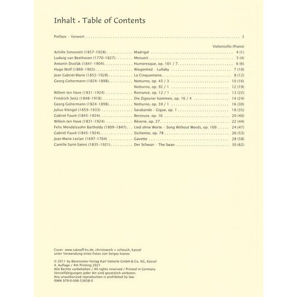 Brenreiter Konzertstücke Cello