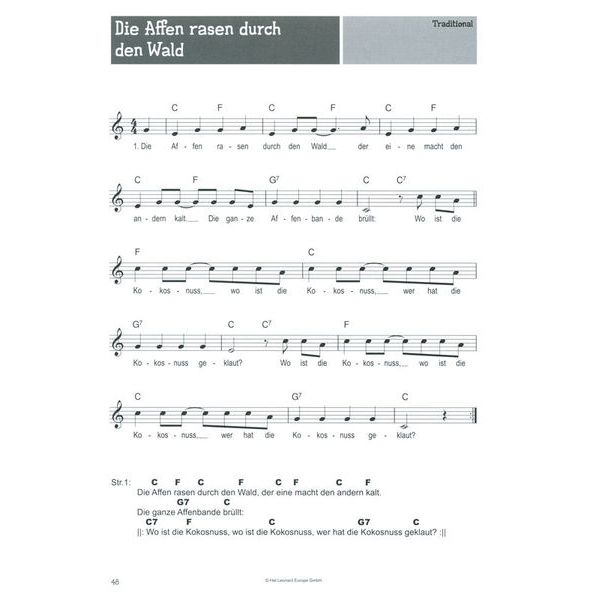 Bosworth 100 Kinderlieder Blockflöte