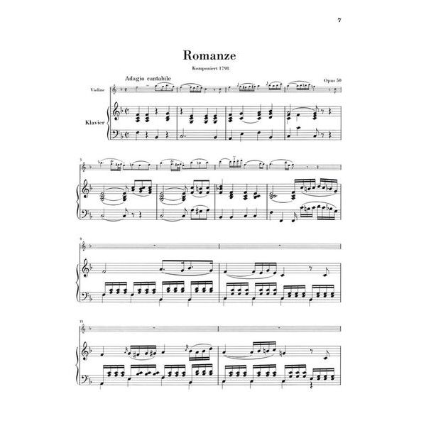 Henle Verlag Beethoven Violinromanzen