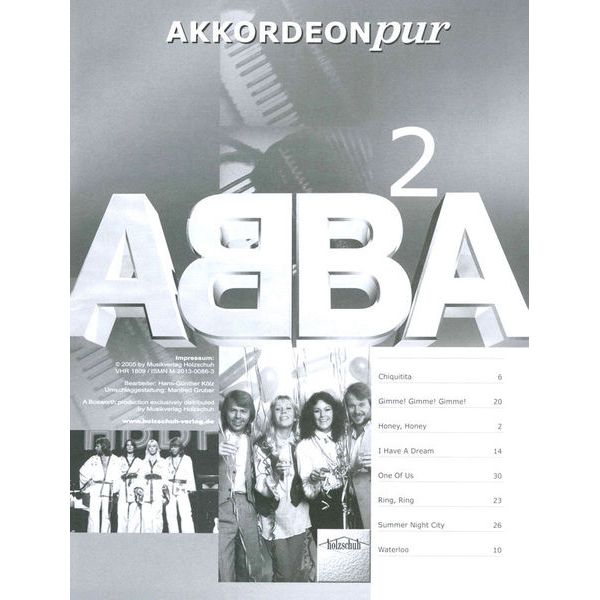 Holzschuh Verlag Akkordeon Pur Abba 2