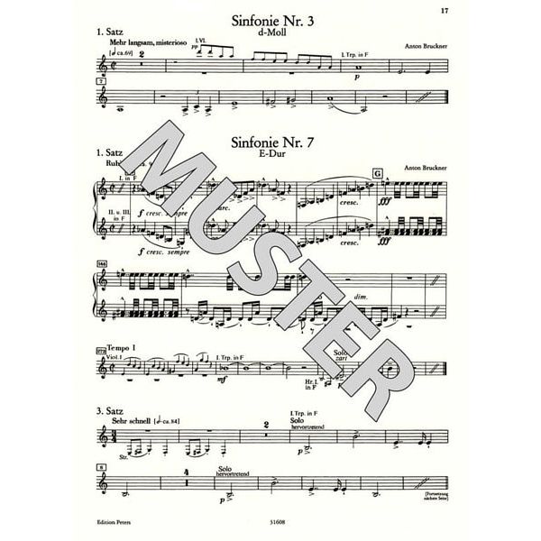 Edition Peters Orchester Probespiel Trompete