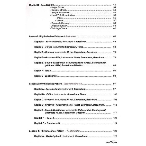 Leu Verlag Modern Drumming Basics