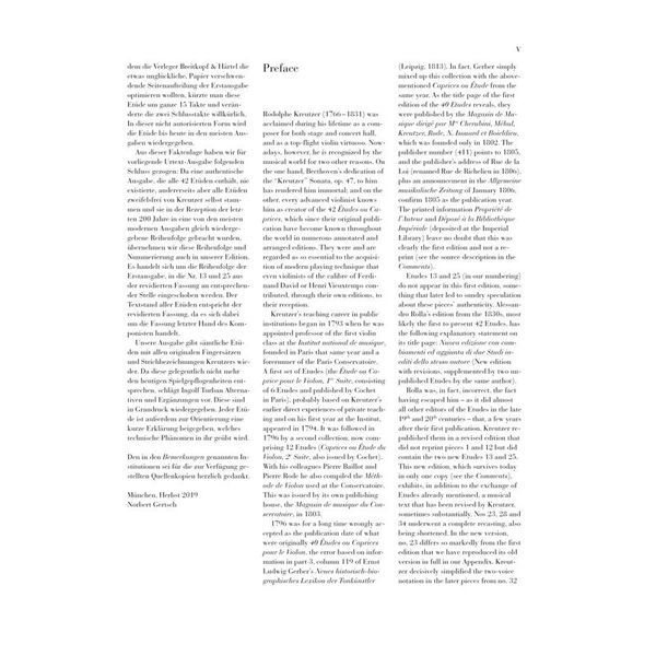 Henle Verlag Kreutzer 42 Etüden Violin