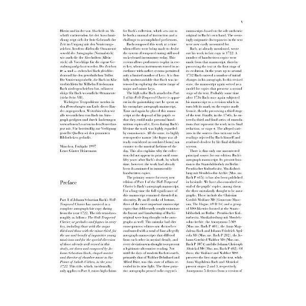 Henle Verlag Bach Wohltemperiert Klavier I