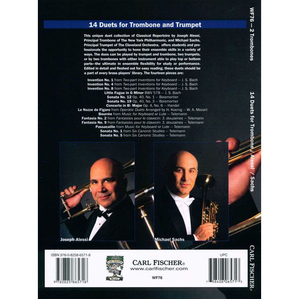 Carl Fischer 14 Duets For Trombone