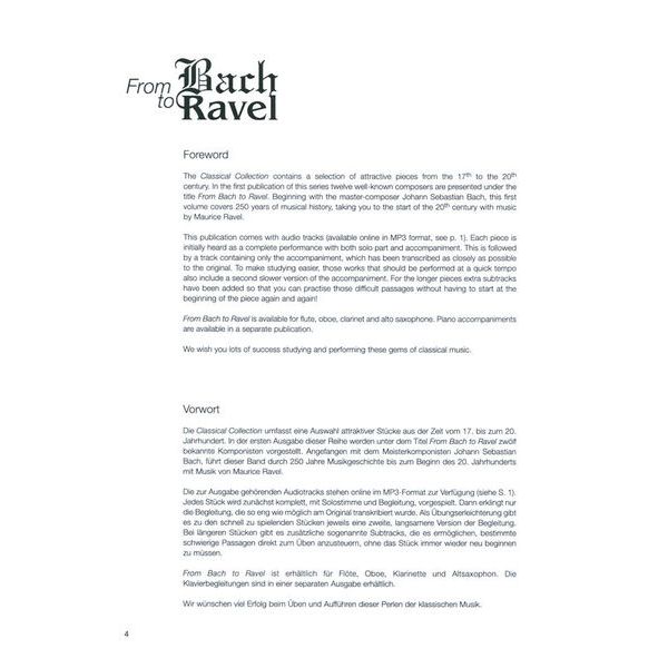 Fentone Music From Bach To Ravel Flute