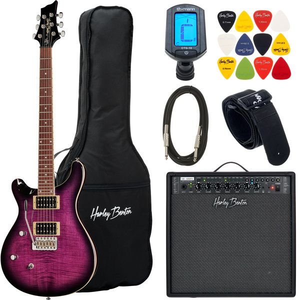 Harley Benton CST-24T LH Purple Burst Set