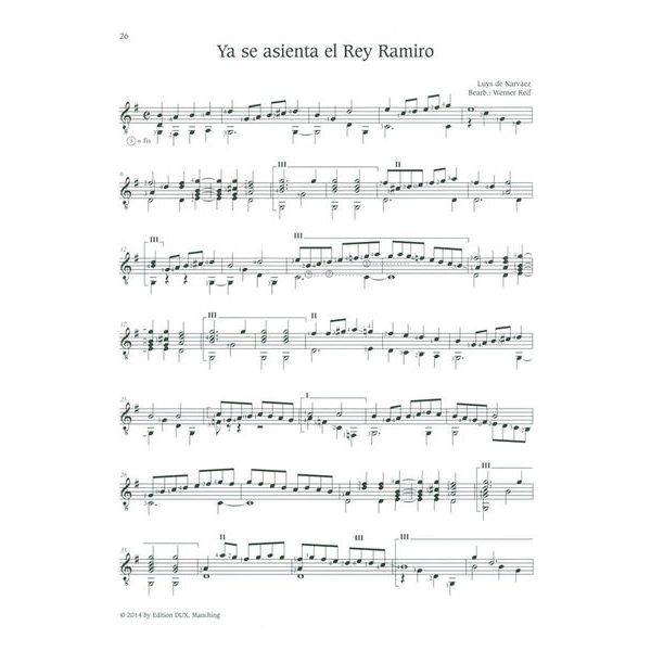 Edition Dux Lautenstücke Renaissance