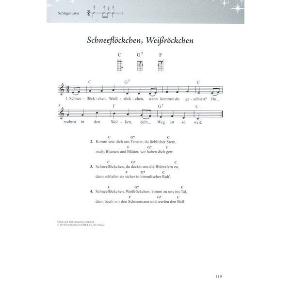 Schott Weihnachtsliederbuch Ukulele