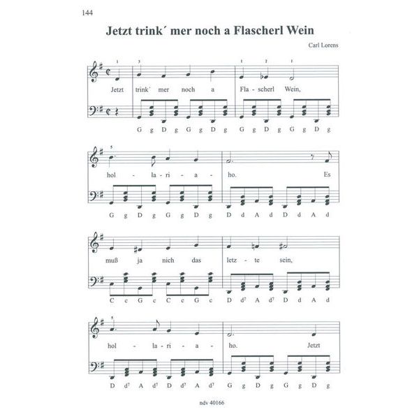 ND-Verlag 120 Volkslieder für Akkordeon