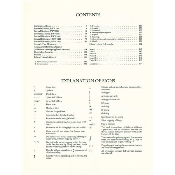 Edition Peters Bach Sonaten und Partiten