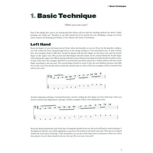 Hal Leonard Jaco Pastorius Bass Method