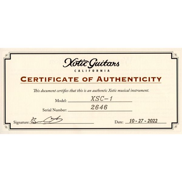 Xotic Guitars XSC-1 MN BM Medium Aged