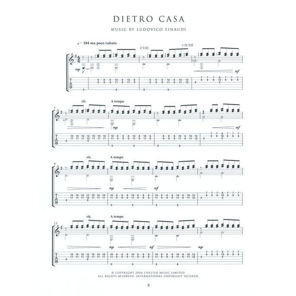 Wise Publications Einaudi The Guitar Collection