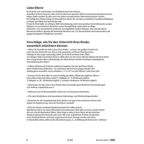 Hage Musikverlag Horn Fuchs 2