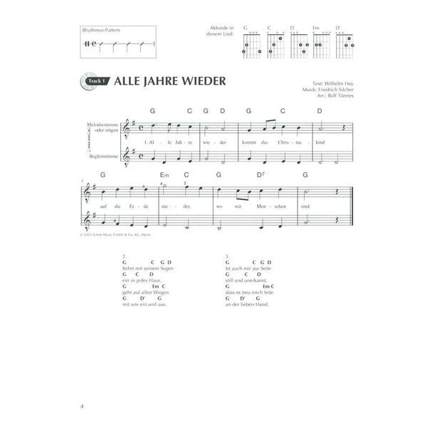Schott Weihnachtslieder Gitarre Hobby