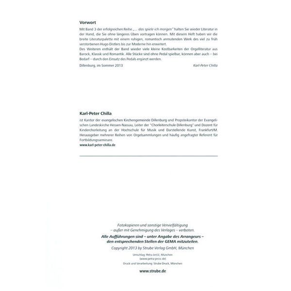 Strube Verlag Das Spiele Ich Morgen 3