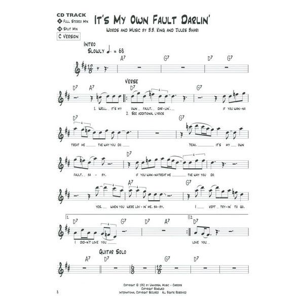 Hal Leonard Blues Play-Along B.B. King