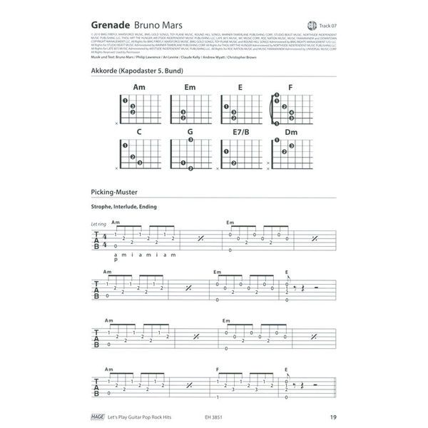 Hage Musikverlag Let's Play Guitar Pop Rock Hit