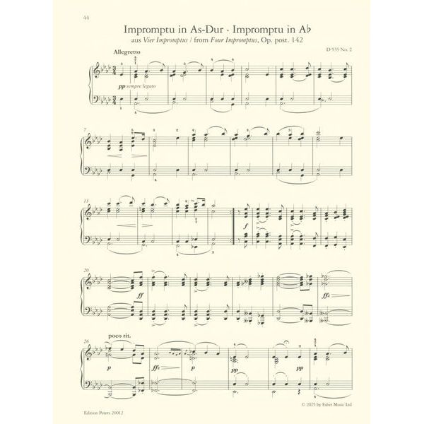 Edition Peters Schubert Meisterwerke