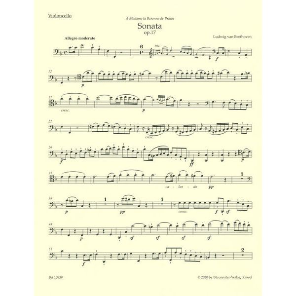 Brenreiter Beethoven Sonate F-Dur op. 17
