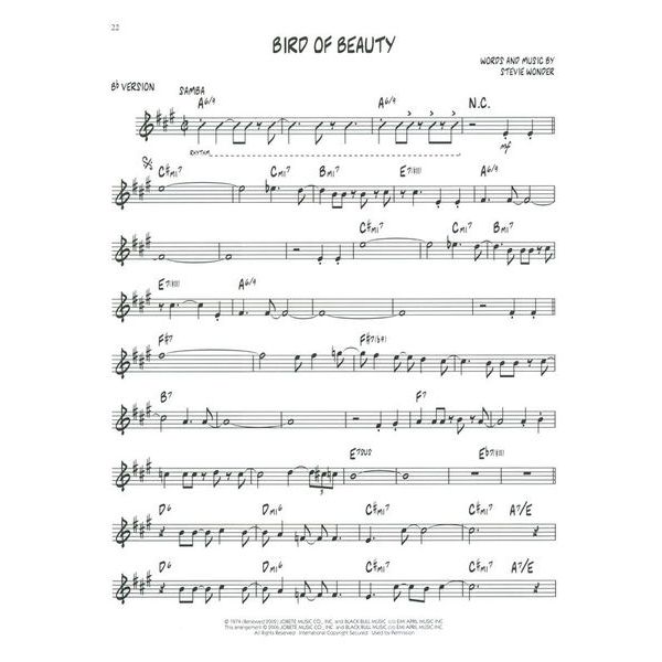 Hal Leonard Jazz Play-Along Stevie Wonder