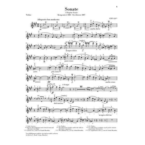 Henle Verlag Franck Violinsonate A-Dur