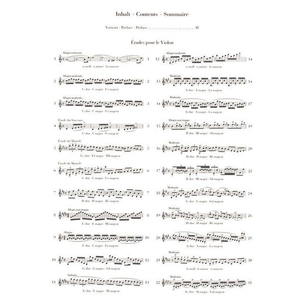 Henle Verlag Kreutzer 42 Etüden Violin