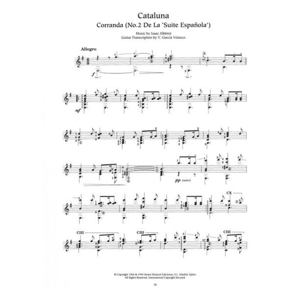 Music Sales Albéniz Guitar Music 2