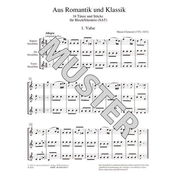 Heinrichshofen Verlag Aus Romantik und Klassik