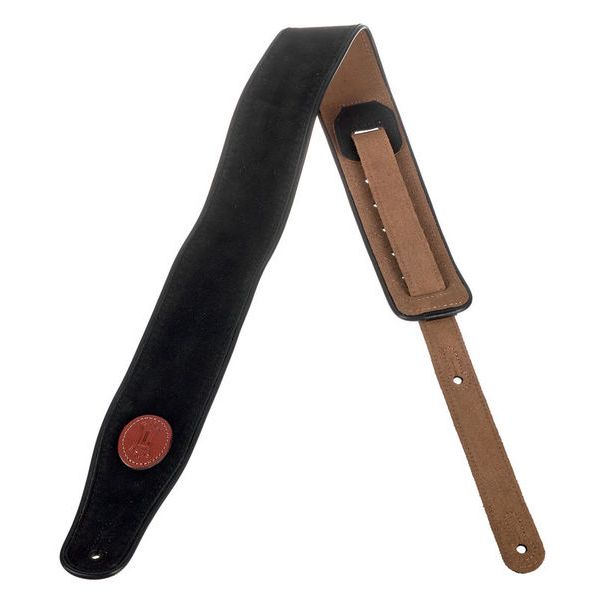 Levys Piped Suede Strap 2,5" BK