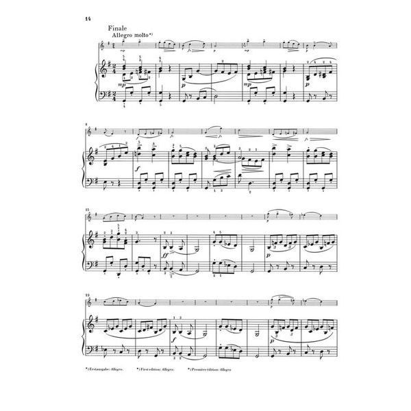 Henle Verlag Dvorak Sonatine Violin G-Dur