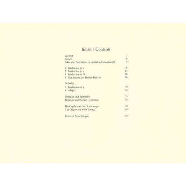 Breitkopf & Hrtel Bruhns Smtliche Orgelwerke