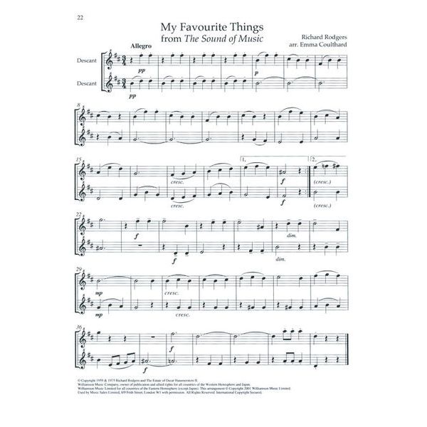 Chester Music The Best Recorder Duet Book