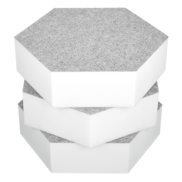 t.akustik Hexagon Melamine Light Grey 75