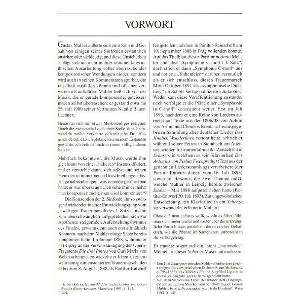 Edition Eulenburg Mahler Sinfonie Nr. 2 C-Moll