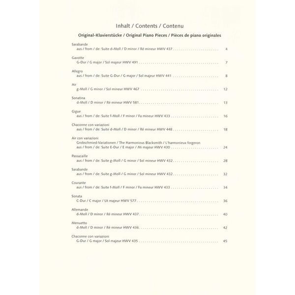 Schott Best Of Hndel